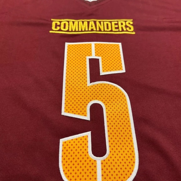 🔥 Washington Commanders Burgundy Jersey featuring #5 "DANIELS" 🔥 - Picture 6 of 6
